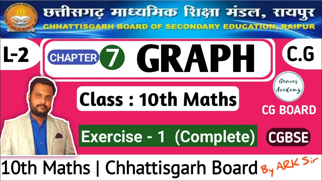 10th Maths || CG Board || Chapter 7 Graph || Exercise 1 (Complete) by ARK sir genius academy