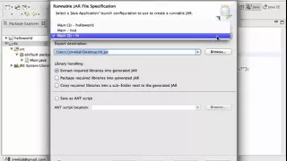 Eclipse JAR export Publishing your Java Program Tutorial