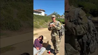 Soldier surprises homeless brother 🥹