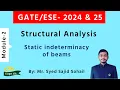 Structural Analysis Module-2 Static indeterminacy of beams Target IES