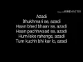DIVINE - AZADI - GULLYBOY  | LYRICS