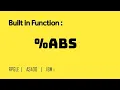 How to use ABS Built in Function in As400 RPGLE For Beginners As400 Programmer Absolute Val