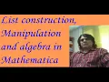 Lists Matrices and tables in Mathematica