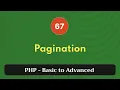 67 Pagination PHP Tutorial Basic to Advanced PHP 8 2