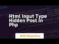 Html input type hidden post in php