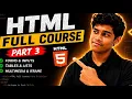 HTML Full Course Part 3 in Hindi HTML Forms Tables Browser Explained