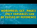 Wordpress get - page