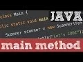 main method and program structure in Java - programming tutorial