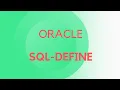 Oracle SQL Basics - DEFINE Verify