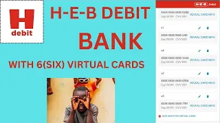 H-E-B DEBIT BANK ACCOUNT WITH 6 SIX VIRTUAL CARDS Rimon s Family