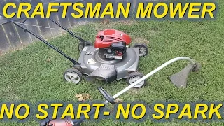 Craftsman Briggs lawn mower repair no spark