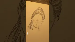how to draw a ponytail