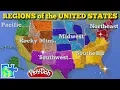 United States Map Regions of the USA Learn the States Play-Doh Map
