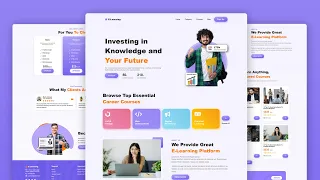 Create A Responsive Education Website Design - HTML CSS JavaScript From Scratch