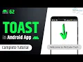 How to Create Toast in Android Studio Android Toast Message Tutorial