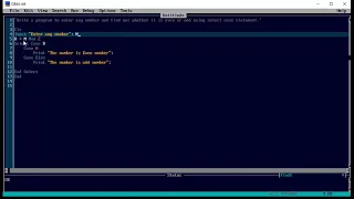 Write program to enter any number find out whether it is even or odd using select case