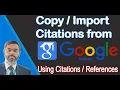 How to copy Citations from Google Scholar and use it Research Papers MsWord File in APA IEEE style