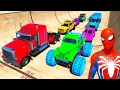 Lagu GTA V Superheroes Crazy Race Challenge with Super Cars | GTA 5 Spiderman Car Stunt Race #87