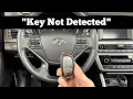How to Start A 2015 - 2018 Hyundai Sonata With Dead Remote Key Fob Battery Key Not Detected