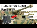 T-34-57 EXTERMINATOR vs UP-ARMOURED PANZER IV | 57mm ZiS-4 Armour Penetration Simulation