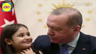 presiden erdogan memeluk gadis kecil yang ketahuan mencintainya