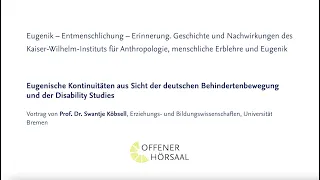 Eugenische Kontinuitäten aus Sicht der deutschen Behindertenbewegung und der Disability Studies