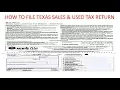 How to file Texas Sales and Use Tax Return via website Comptroller of Public Accounts
