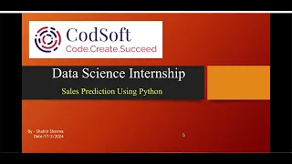 Codsoft Intership task - Sales prediction by using python