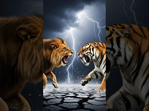 Sabertooth Tiger vs Lion 🐅🦁 | Ice Age Monster vs Jungle King | #shorts