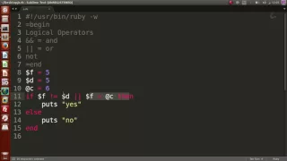 08 - Ruby basics Logical Operators