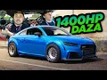 1400HP Audi TTRS Ridealong DAZA ON 60PSI TERRORIZES THE STREETS