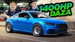 1400HP Audi TTRS Ridealong DAZA ON 60PSI TERRORIZES THE STREETS