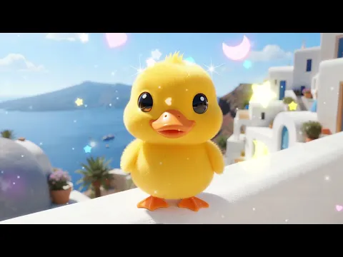 Baby Duckling Sleep Music in Santorini – Mozart & Brahms Lullabies – Fall Asleep in 3 Minutes