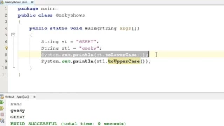 256 toLowerCase and toUpperCase Method in Java Programming Hindi
