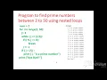 Python program to print the prime numbers between two limts