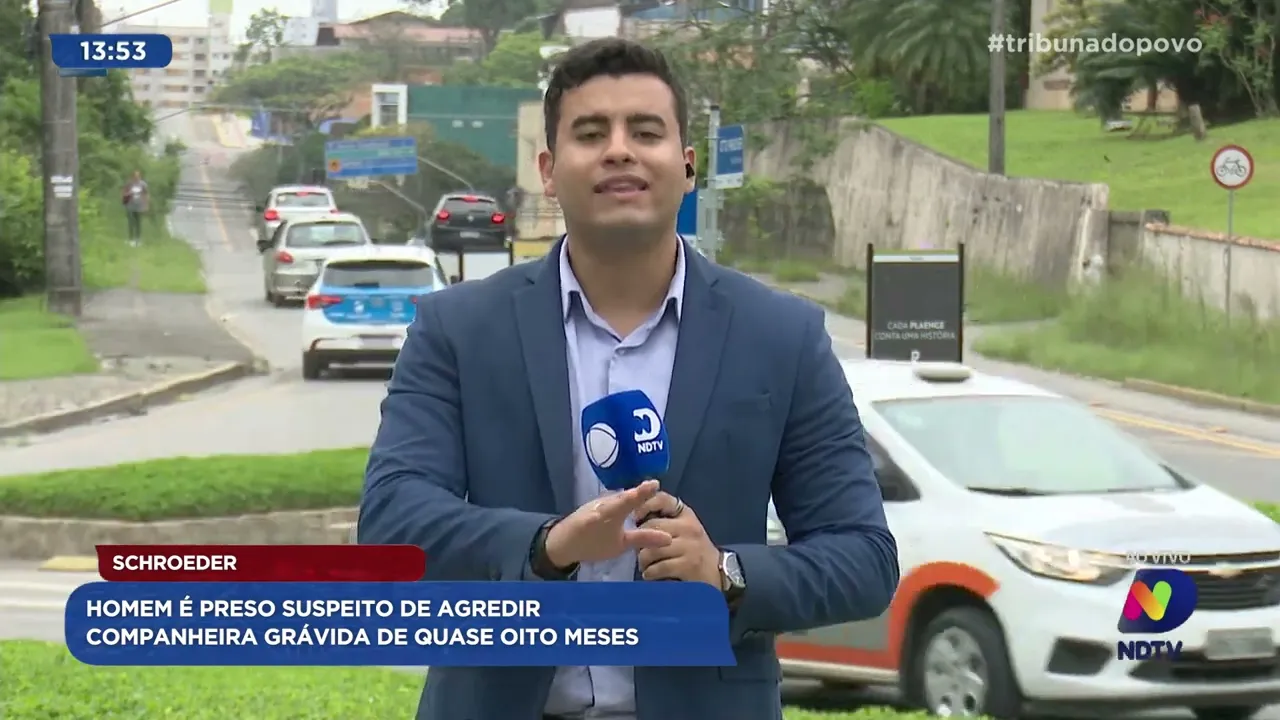 Schroeder: homem é preso suspeito de agredir companheira grávida de quase oito meses