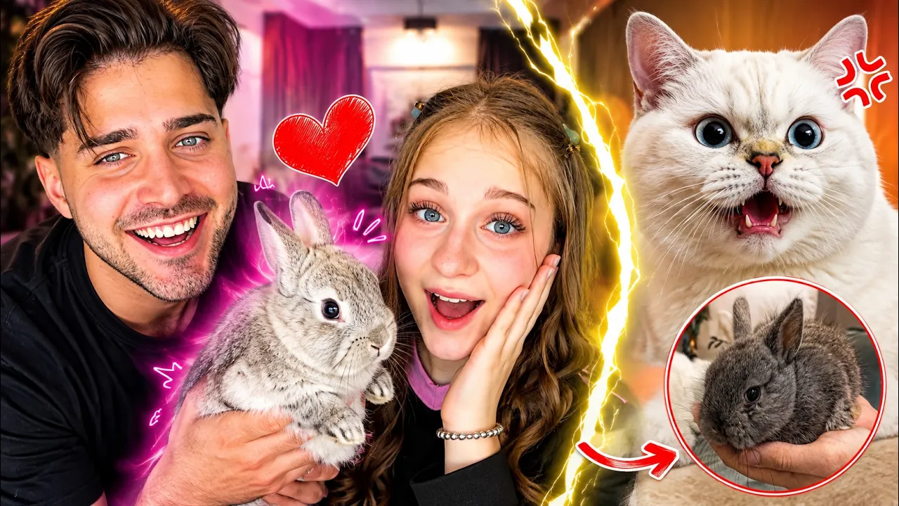 KIZ KARDEŞİME SÜRPRİZ TAVŞAN ALDIM!🐰*kedimiz kıskandı* 💔