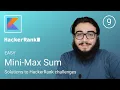 9 Mini-Max Sum - HackerRank Kotlin Solution