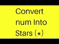 Convert Number into Stars in JavaScript