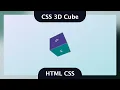Spinning 3D Cube with HTML CSS Fun Frontend Experiment