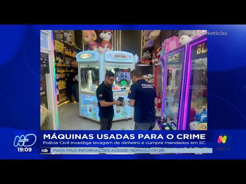 Máquinas usadas para o crime: Polícia Civil investiga lavagem de dinheiro e cumpre mandados em SC