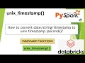 24 unix - timestamp How to convert timestamp to epoch seconds PART 24