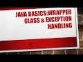 Java Programming Wrapper Class Exception Handling