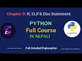 Chapter 9 If Elif and Else Statement Python course in Nepali