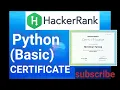 Python Basic certification full Hackerrank certificate with solution this fisrt part