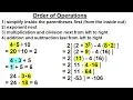 Algebra - Ch 0 6 Basic Concepts 14 of 36 Order of Operations