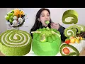 Download Lagu Asmr🍰Eating Matcha Cream Cake🍰 (Soft And Waxy Sound) 크림丨먹방丨Mukbang丨Satisfying丨Eatings