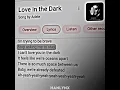 Download Lagu love in the dark edit