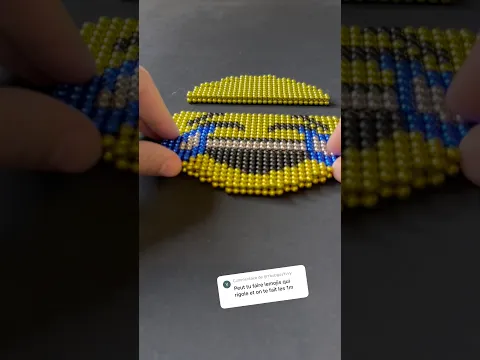 Faire l’émoji LOL 😂 en billes aimantées… c’est pas compliqué 😉 #magnet #magnetballs