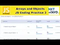 Arrays and Objects JS Coding Practice 3 Answers JavaScript NxtWave CCBP 4 0